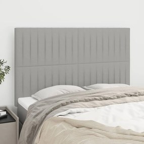 vidaXL Κεφαλάρι Ανοιχτό Γκρι 144x5x118/128 εκ. Ύφασμα