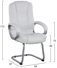 ΚΑΡΕΚΛΑ DHARA ΜΕ PU ΛΕΥΚΟ SORA HM1144.02 63Χ67Χ112 ΕΚ