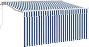 vidaXL Σκηνίτσα Αναδιπλούμενη Μπλε και άσπρο 300 x 200 cm