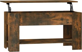 vidaXL Τραπεζάκι Σαλονιού Καπνιστή Δρυς 101x49x52 εκ. Επεξεργ. Ξύλο