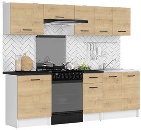 Σετ κουζίνας Boston 421, 240x45cm, 70 kg, Πλαστικοποιημένη μοριοσανίδα | Epipla1.gr