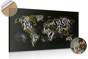 Εικόνα στον παγκόσμιο χάρτη τάσης από φελλό - 120x80  wooden