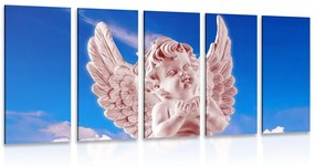 Εικόνα 5 τμημάτων ροζ άγγελος φροντίδας στον ουρανό
