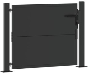 vidaXL Πύλη Κήπου Μαύρο 100 x 100 cm Ατσάλι με Επικάλυψη Πούδρας