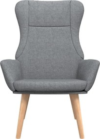 vidaXL Πολυθρόνα Relax Ανοιχτό Γκρι Υφασμάτινη