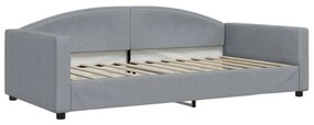 vidaXL Καναπές Κρεβάτι Συρόμενος Αν. Γκρι 100x200 εκ Ύφασμα &amp; Συρτάρια