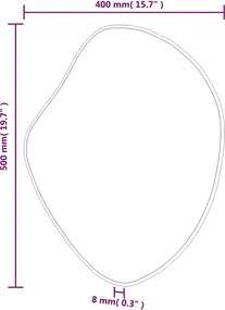 vidaXL Καθρέφτης Τοίχου Ασημί 50 x 40 εκ.