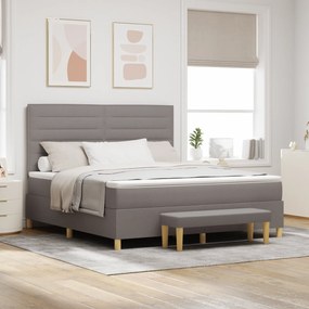 vidaXL Κρεβάτι με Στρώμα και Πάγκο Ταπέζι 180x200 εκ Υφασμάτινο