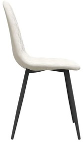 vidaXL Καρέκλες Τραπεζαρίας 6 τεμ. Κρεμ Λευκό Βελούδινες