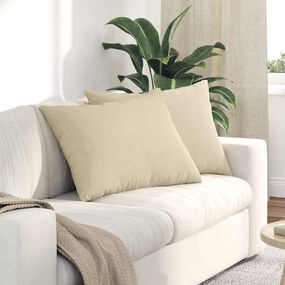 vidaXL Μαξιλάρι Καναπέ 2 pcs Κρεμ 70 x 50 cm ύφασμα