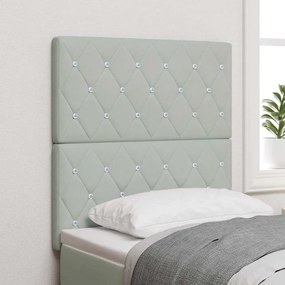 vidaXL Βελούδινο Κεφαλάρι Argyle Ανοιχτό γκρι 80 cm Βελούδο