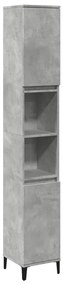 vidaXL Ντουλάπι Μπάνιου Γκρι Σκυροδέματος 30x30x190 εκ. Επεξ. Ξύλο