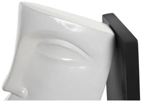 Bokstøtte DKD Home Decor Λευκό Χρυσό Ρητίνη Σύγχρονη Πρόσωπο 30,5 x 10 x 22 cm (x2)
