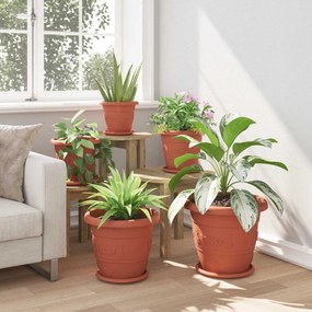 vidaXL Γλάστρες φυτών 6 pcs Κεραμιδί Ø 34 x 28 εκ Πλαστικό
