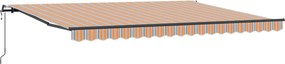 vidaXL Αναδιπλούμενη τέντα Πολύχρωμο 450 x 300 εκ Ύφασμα και αλουμίνιο