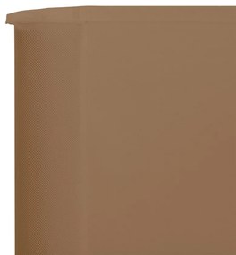 vidaXL Προστατευτικό Αέρα με 9 Πάνελ Taupe 1200 x 80 εκ. Υφασμάτινο