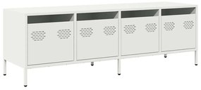 vidaXL Έπιπλο Τηλεόρασης Λευκό 135x39x43,5 εκ. Ατσάλι Ψυχρής Έλασης