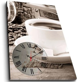 Πίνακας Καμβάς Με Ρολόι 228CLA1696 45x70cm Multi Wallity Κάθετοι Ξύλο, Καμβάς