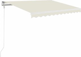 vidaXL Αναδιπλούμενη τέντα Κρεμ 350 x 250 εκ Πολυεστέρας και Αλουμίνιο