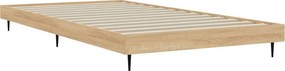 vidaXL Πλαίσιο Κρεβ. Χωρ. Στρώμα Sonoma Δρυς 90 x 190 εκ. Επεξ. Ξύλο