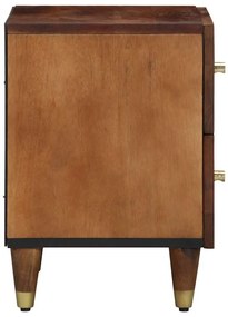 vidaXL Κομοδίνο καφέ μελί 40 x 33 x 46 εκ. Μασίφ ξύλο μάνγκο