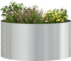 vidaXL Δακτύλιος γλάστρας Ασημί 40 x 40 x 20 cm Επικαλυμμένος Χάλυβας