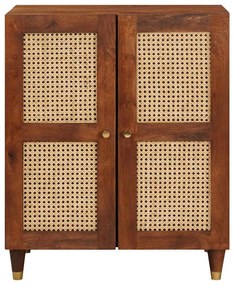 vidaXL Πλαϊνό γραφείο Καφέ 60 x 33.5 x 75 εκ. Μασίφ ξύλο μάνγκο