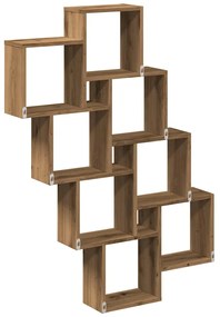 Ράφι κύβος τοίχου Artisan Oak 90x15x119,5cm Κατασκευασμένο ξύλο - Καφέ