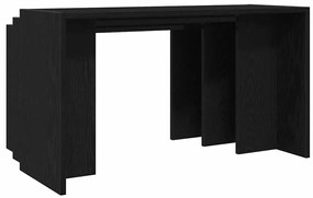 vidaXL Τραπεζάκια Ζιγκόν 3 τεμ. Μαύρα από Επεξεργασμένο Ξύλο