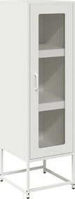 vidaXL Highboard Λευκό 36x39x123 cm από χάλυβα ψυχρής έλασης