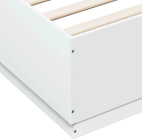 vidaXL Πλαίσιο Κρεβατιού Λευκό 160x200 εκ. Επεξεργασμένο Ξύλο
