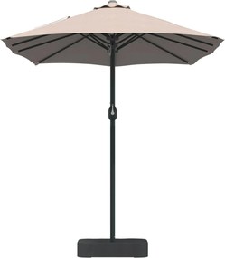 vidaXL Ομπρέλα Κήπου Taupe 385 x 209 x 244 εκατοστά Πολυεστέρας