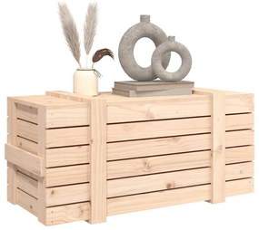 vidaXL Κουτί Αποθήκευσης 91x40,5x42 εκ. από Μασίφ Ξύλο Πεύκου