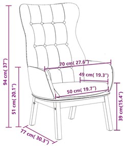 vidaXL Πολυθρόνα Relax Κίτρινο Μουσταρδί Υφασμάτινη