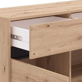 Μπουφές MARRON 157 3K3F3V Artisan oak - Μαύρο 157x40x90εκ. 157x40x90 εκ.