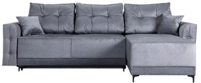 Γωνιακός Καναπές - Κρεβάτι SMAK Γκρί 266x175x83εκ 266x175x83 εκ.