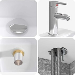 vidaXL Σετ Επίπλων Μπάνιου 4 pcs Γκρι Sonoma