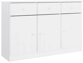 vidaXL Ντουλάπι ALTA Λευκό 112 x 35 x 73 εκ. από Μασίφ Ξύλο Πεύκου