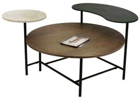 Τραπεζάκι Καφέ DKD Home Decor 118 x 90 x 61 cm Μέταλλο Αλουμίνιο Ξύλο MDF