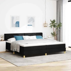 vidaXL Κρεβάτι με ελατήρια Μαύρο και Λευκό 200 x 200 cm Pěna