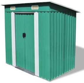 vidaXL Αποθήκη Κήπου Πράσινη Μεταλλική