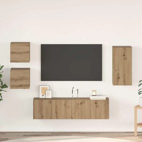 vidaXL Σετ επίπλου τηλεόρασης 5 pcs artisan δρυς 30.5 x 30 x 60 εκ.