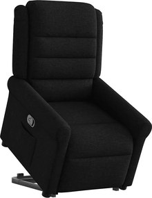 vidaXL Πολυθρόνα Ανακλινόμενη με Ανύψωση Μαύρη Υφασμάτινη