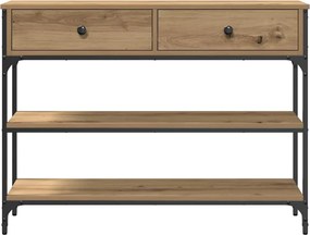 vidaXL Τραπέζι κονσόλας Artisan Oak 100 x 25 x 75 εκ.