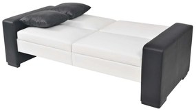 vidaXL Καναπές Λευκό ύφασμα