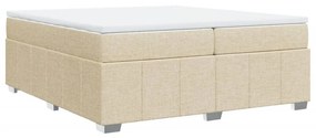 ΚΡΕΒΑΤΙ BOXSPRING ΜΕ ΣΤΡΩΜΑ ΚΡΕΜ 200X200 ΕΚ. ΥΦΑΣΜΑΤΙΝΟ 3285503