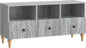 vidaXL Ντουλάπι TV 102 x 34,5 x 50 εκ. Γκρι Σονομά