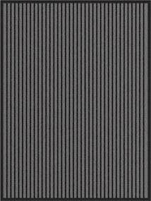 vidaXL Στρώμα πόρτας Ριγέ μαύρο και γκρι 90x120 cm