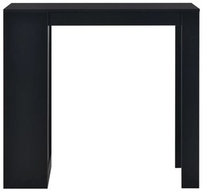 vidaXL Τραπέζι Μπαρ με Ράφια Μαύρο 110 x 50 x 103 εκ.