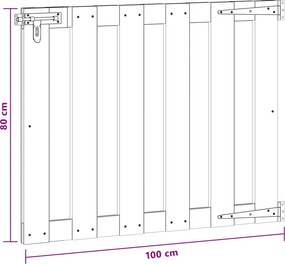 vidaXL Πύλη Κήπου 100 x 80 cm WPC και Αλουμίνιο Μαύρο